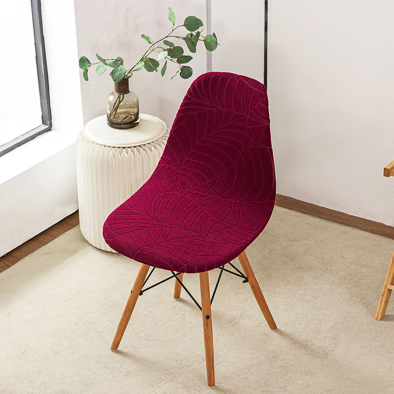 Κάλυμμα μαξιλαριού καρέκλας με μοτίβο φύλλων τζακάρντ, πολυεστερική ίνα, ορθογώνιο σχήμα, μοντέρνο στυλ, διακοσμητικός σκοπός