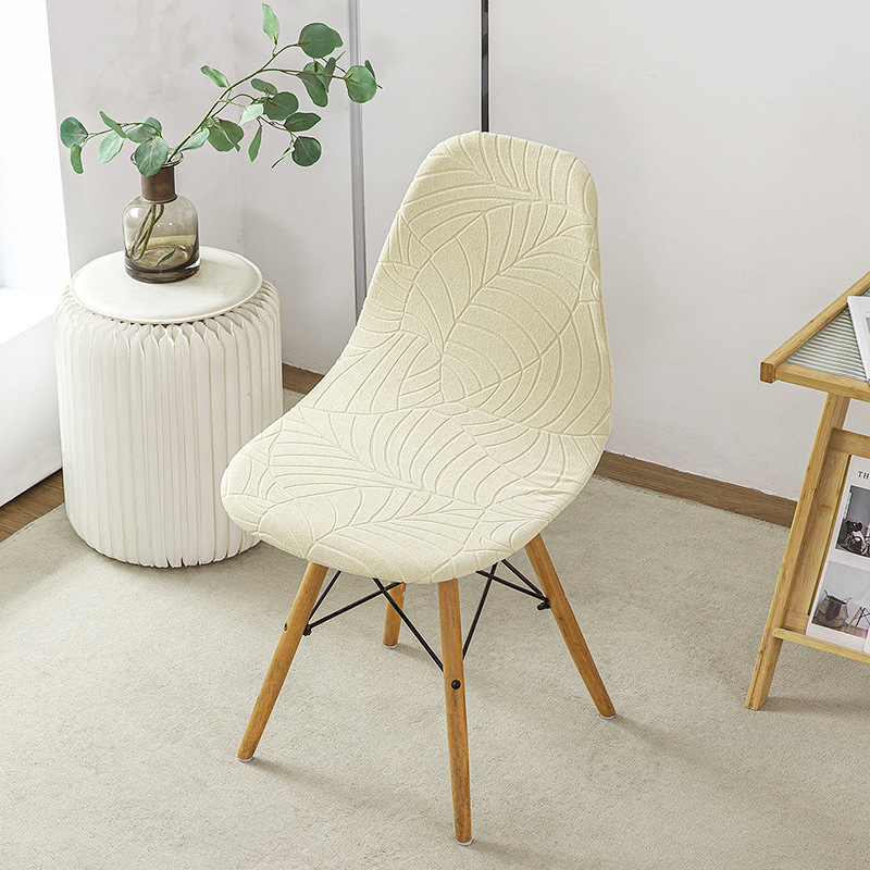 Κάλυμμα μαξιλαριού καρέκλας με μοτίβο φύλλων τζακάρντ, πολυεστερική ίνα, ορθογώνιο σχήμα, μοντέρνο στυλ, διακοσμητικός σκοπός