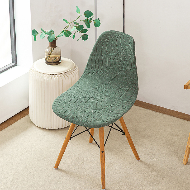 Κάλυμμα μαξιλαριού καρέκλας με μοτίβο φύλλων τζακάρντ, πολυεστερική ίνα, ορθογώνιο σχήμα, μοντέρνο στυλ, διακοσμητικός σκοπός