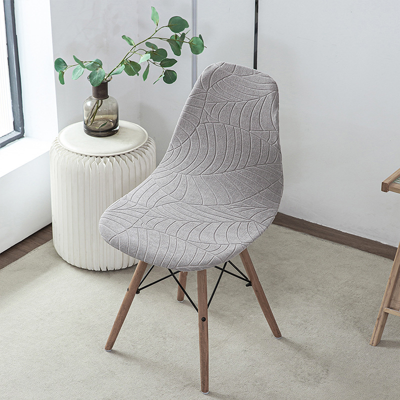 Κάλυμμα μαξιλαριού καρέκλας με μοτίβο φύλλων τζακάρντ, πολυεστερική ίνα, ορθογώνιο σχήμα, μοντέρνο στυλ, διακοσμητικός σκοπός