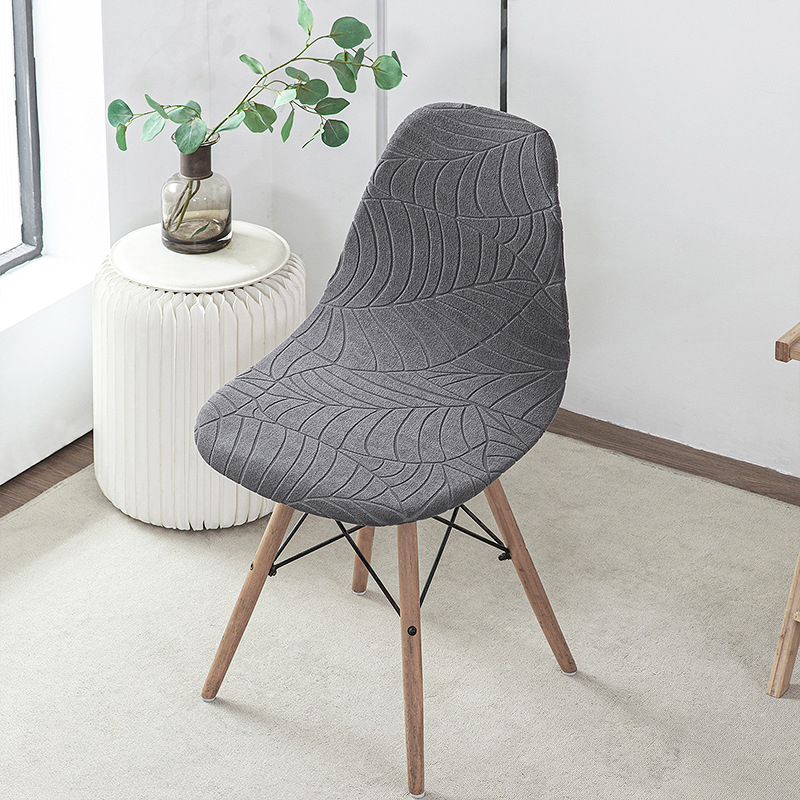 Κάλυμμα μαξιλαριού καρέκλας με μοτίβο φύλλων τζακάρντ, πολυεστερική ίνα, ορθογώνιο σχήμα, μοντέρνο στυλ, διακοσμητικός σκοπός