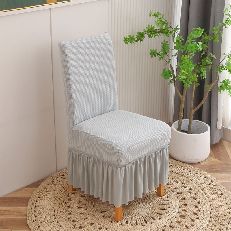 Husă elastică lungă pentru scaune, pătrată, culoare solidă, rezistentă la temperaturi înalte, de marcă Unique
