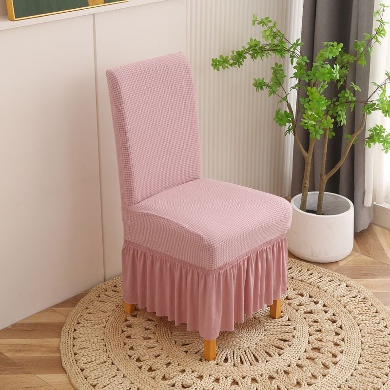 Husă elastică lungă pentru scaune, pătrată, culoare solidă, rezistentă la temperaturi înalte, de marcă Unique