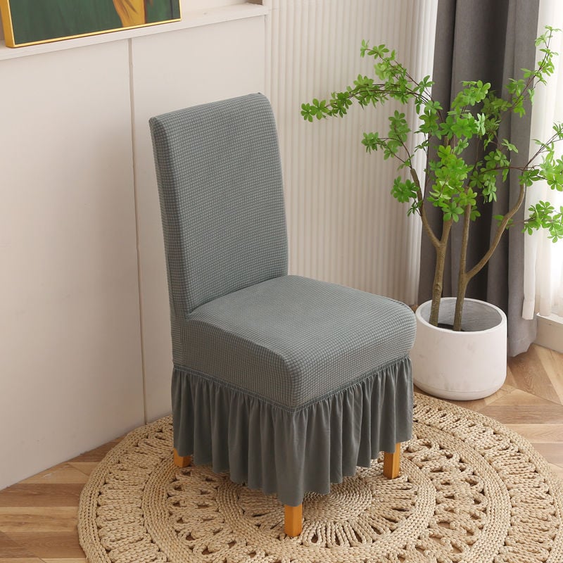 Husă elastică lungă pentru scaune, pătrată, culoare solidă, rezistentă la temperaturi înalte, de marcă Unique