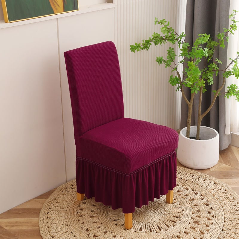 Husă elastică lungă pentru scaune, pătrată, culoare solidă, rezistentă la temperaturi înalte, de marcă Unique
