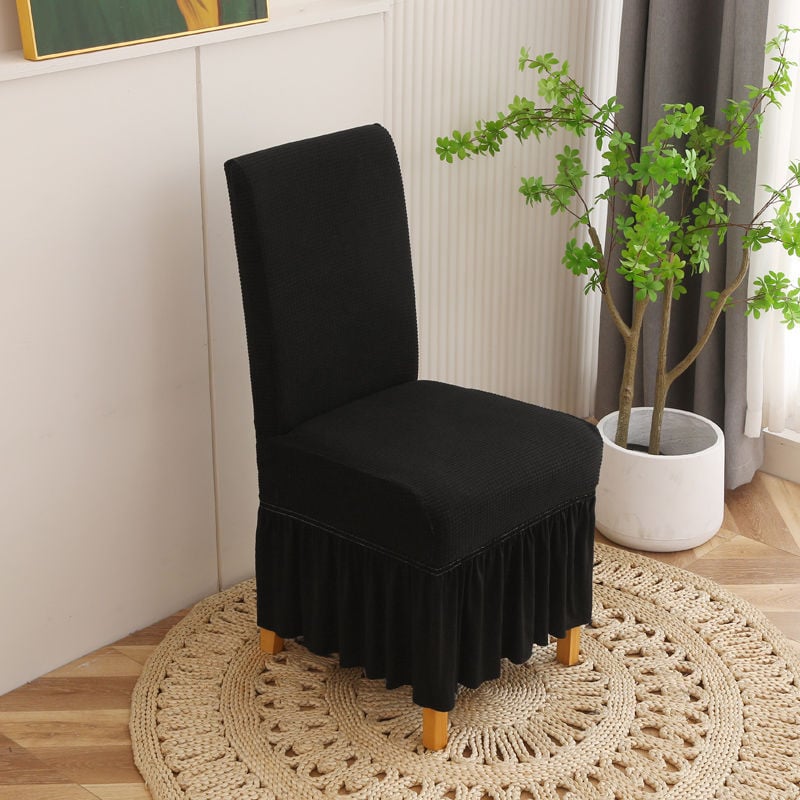Husă elastică lungă pentru scaune, pătrată, culoare solidă, rezistentă la temperaturi înalte, de marcă Unique