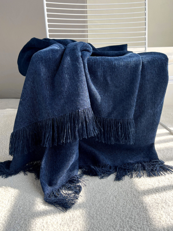 Plava luksuzna deka za hotele i hostele, jednostavan i modern stil (Kod Fs75675995674998; Marka Other; Tip deke: Drugo; Materijal: Drugo; Segment posteljine: Ostale deke i fleece deke)