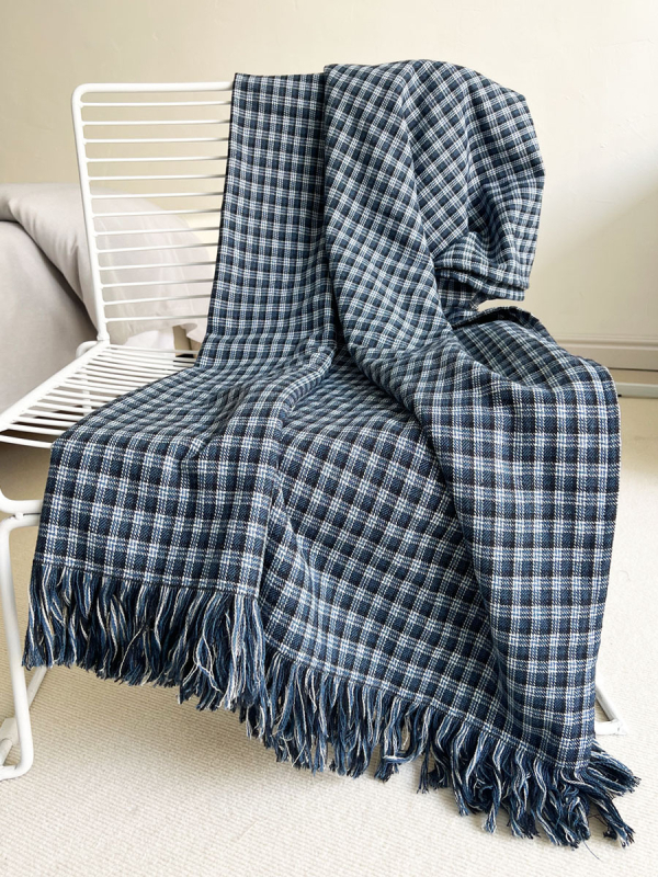 Plava luksuzna deka za hotele i hostele, jednostavan i modern stil (Kod Fs75675995674998; Marka Other; Tip deke: Drugo; Materijal: Drugo; Segment posteljine: Ostale deke i fleece deke)