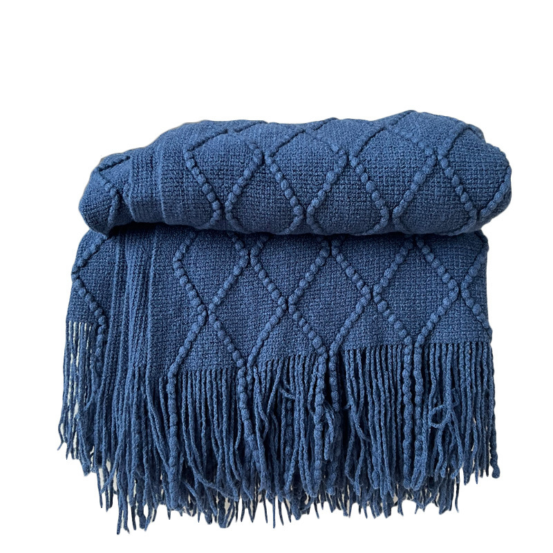 Plava luksuzna deka za hotele i hostele, jednostavan i modern stil (Kod Fs75675995674998; Marka Other; Tip deke: Drugo; Materijal: Drugo; Segment posteljine: Ostale deke i fleece deke)