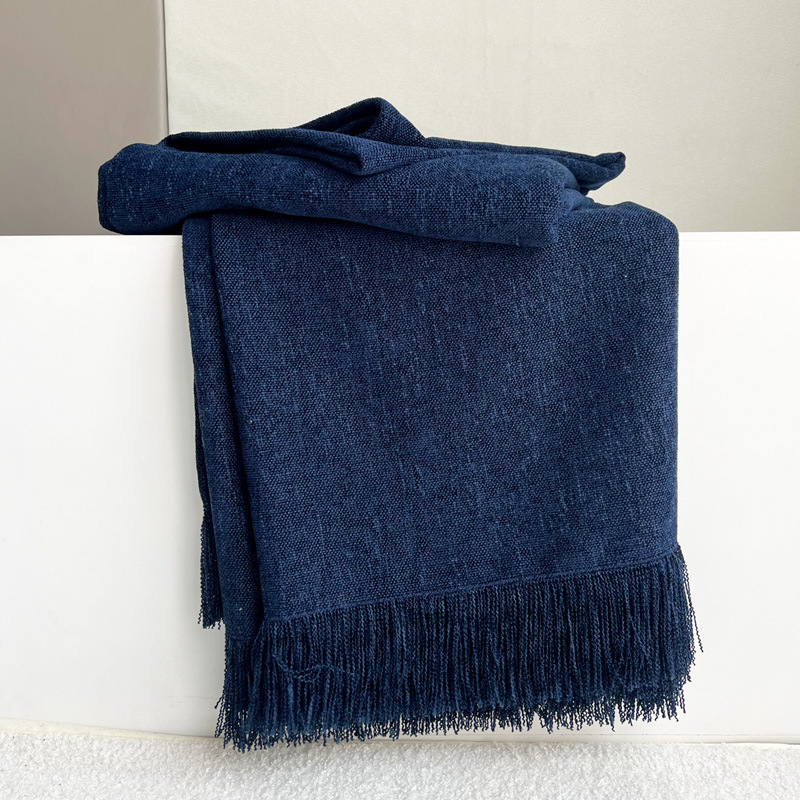 Plava luksuzna deka za hotele i hostele, jednostavan i modern stil (Kod Fs75675995674998; Marka Other; Tip deke: Drugo; Materijal: Drugo; Segment posteljine: Ostale deke i fleece deke)