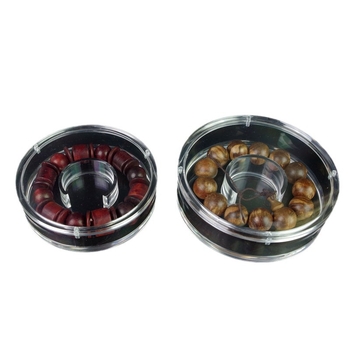 Cutie acrilică octogonală pentru bijuterii, ambalare brățări – cutie de expoziție sigilată, pungă de ambalare inclusă, material compozit, ambalare bijuterii