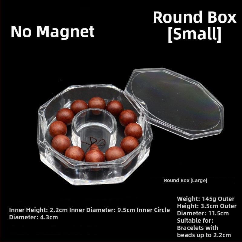 Cutie acrilică octogonală pentru bijuterii, ambalare brățări – cutie de expoziție sigilată, pungă de ambalare inclusă, material compozit, ambalare bijuterii