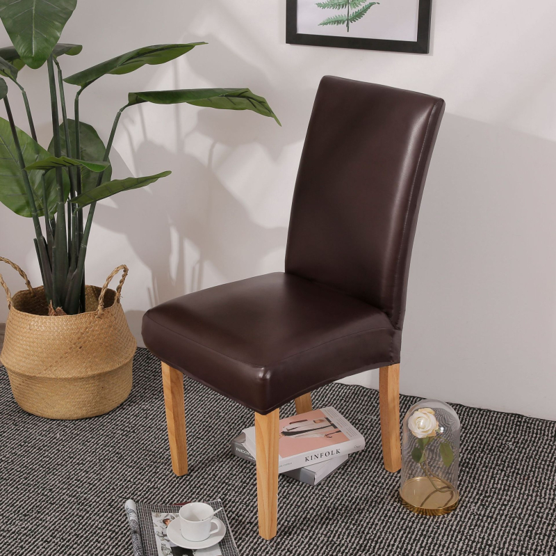PU bőr étkezőszék huzat, vízálló, csúszásmentes, kopásálló, rugalmas