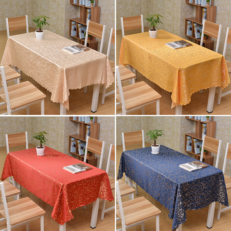 Pravokutni jacquard stolnjak za hotele i restorane, moderan minimalistički dizajn, poliester, otporan na prašinu i dekorativni pokrivač stola