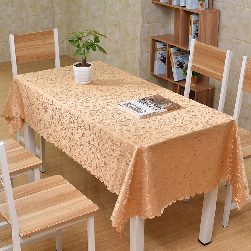 Pravokutni jacquard stolnjak za hotele i restorane, moderan minimalistički dizajn, poliester, otporan na prašinu i dekorativni pokrivač stola