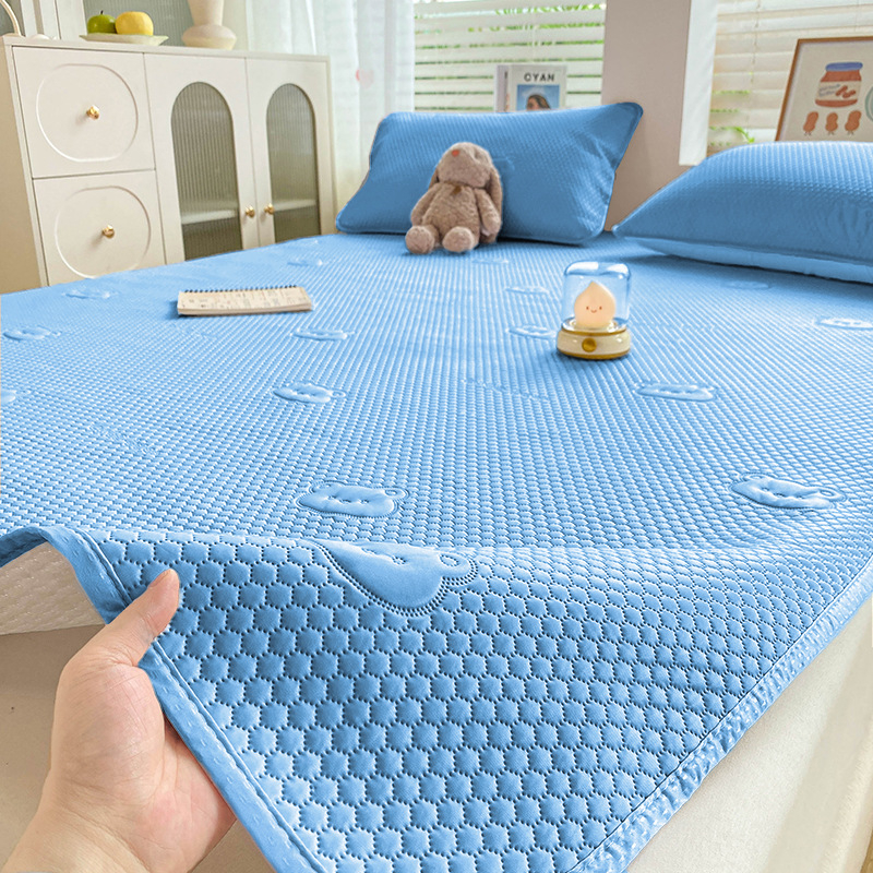 Jääsatiin voodimadratsi komplekt - kokkusõlmitav, trükitud kude, viskoos kiud