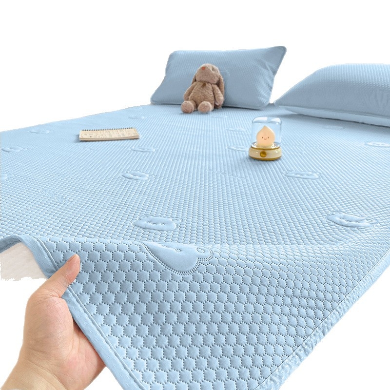 Jääsatiin voodimadratsi komplekt - kokkusõlmitav, trükitud kude, viskoos kiud