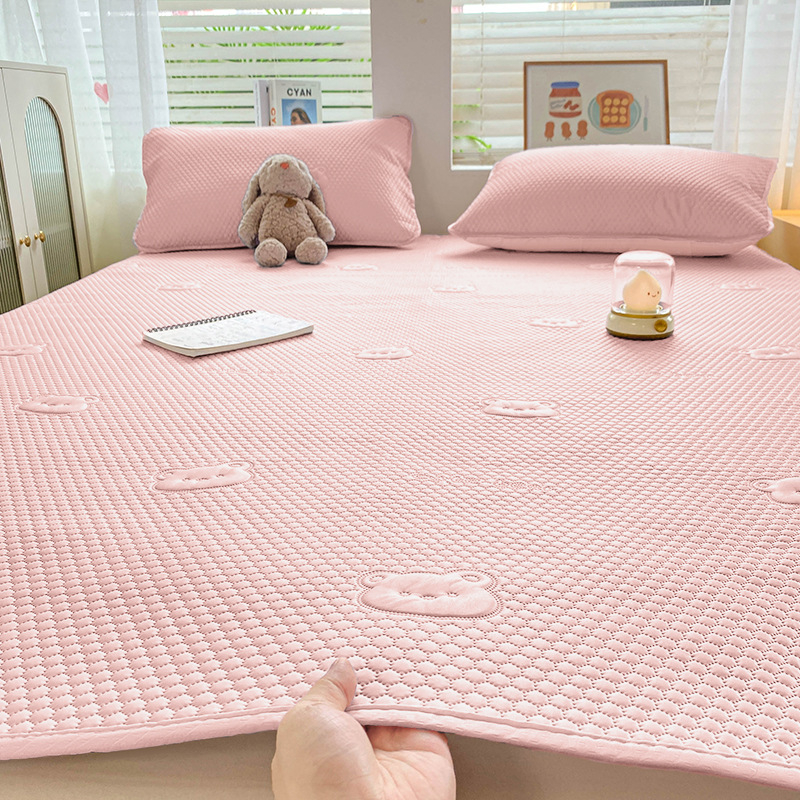 Jääsatiin voodimadratsi komplekt - kokkusõlmitav, trükitud kude, viskoos kiud