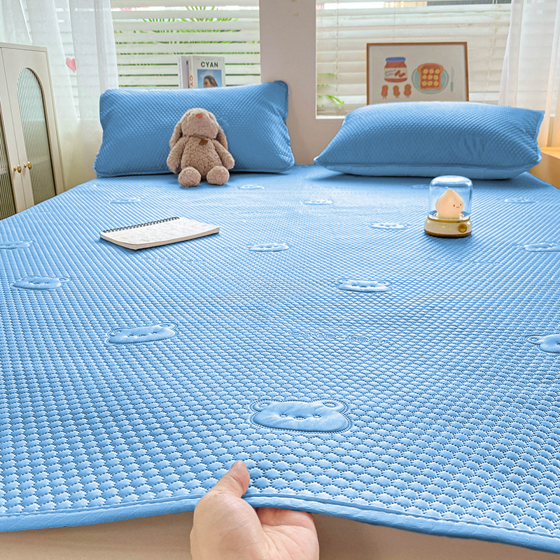 Jääsatiin voodimadratsi komplekt - kokkusõlmitav, trükitud kude, viskoos kiud