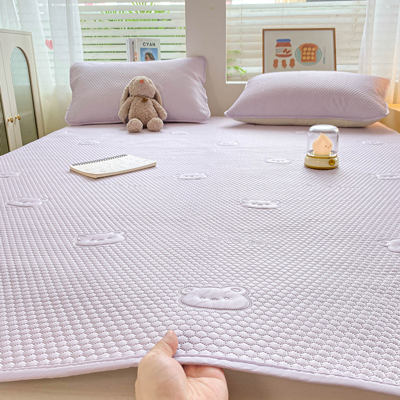 Jääsatiin voodimadratsi komplekt - kokkusõlmitav, trükitud kude, viskoos kiud