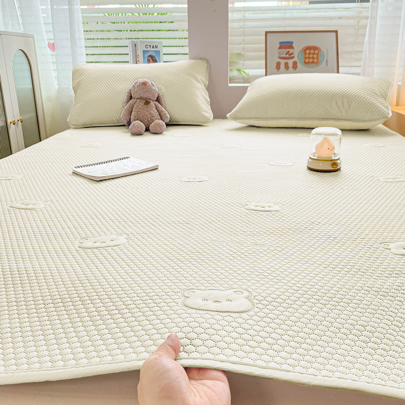 Jääsatiin voodimadratsi komplekt - kokkusõlmitav, trükitud kude, viskoos kiud