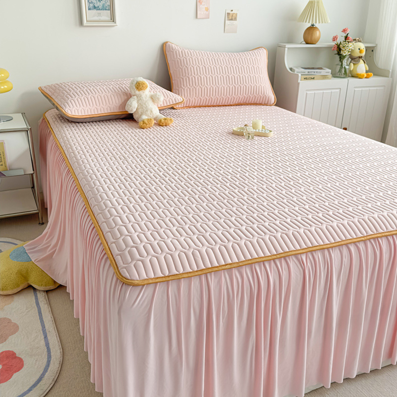 Aizsildzējošs lateksa gultas veļas komplekts - drukāta audums, sintētiskais lateks, lateksa saturs 70–80%, mūsdienīgs minimālisma stils