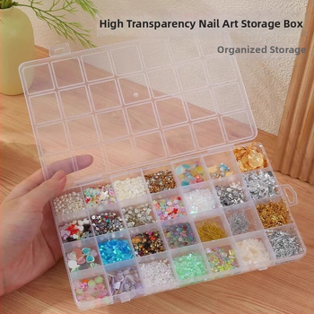 28-kompartmentide läbipaistmatu juveelide hoiukarp karoliinivõrkudega, liikumise ennetamiseks – laua plastmassist juveelide hoiukarp, kaasaegne minimalist stiil