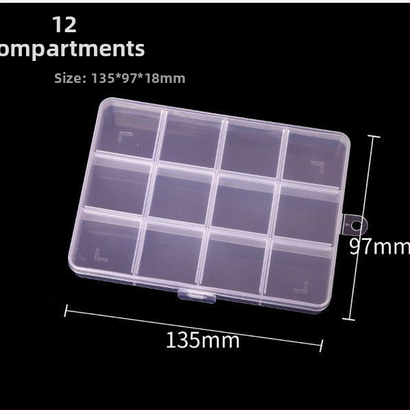 28-kompartmentide läbipaistmatu juveelide hoiukarp karoliinivõrkudega, liikumise ennetamiseks – laua plastmassist juveelide hoiukarp, kaasaegne minimalist stiil