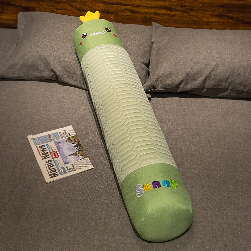Cilindrični jastuk za bočno spavanje, plišna navlaka, PP pamuk punjenje, uzorak slatkih životinja, izvezen i šiveni materijali, crtić stil