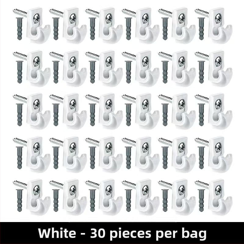 ABS υλικό, βιδωτός γάντζος για φωτιστικά καλώδια και κρεμάστρες φυτών; μοντέρνος μινιμαλιστικός σχεδιασμός, φορτίο έως 2 kg