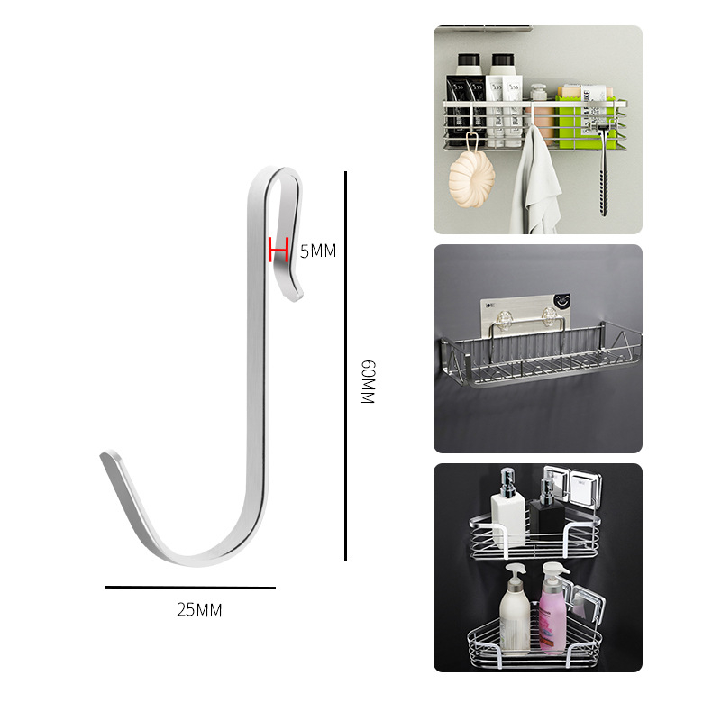 Roostevabast terasest riidehaak, mitme rea disain, kaasaegne minimalistlik stiil, kandevõime 1–3 kg