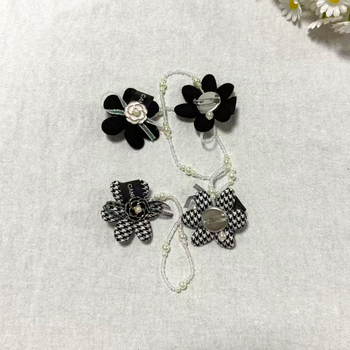 Zavešne kopče za zavjese s cvjetnim i bisernim lancima, materijal: lanac, moderan minimalistički stil, prilagodljivo, pakiranje u torbu