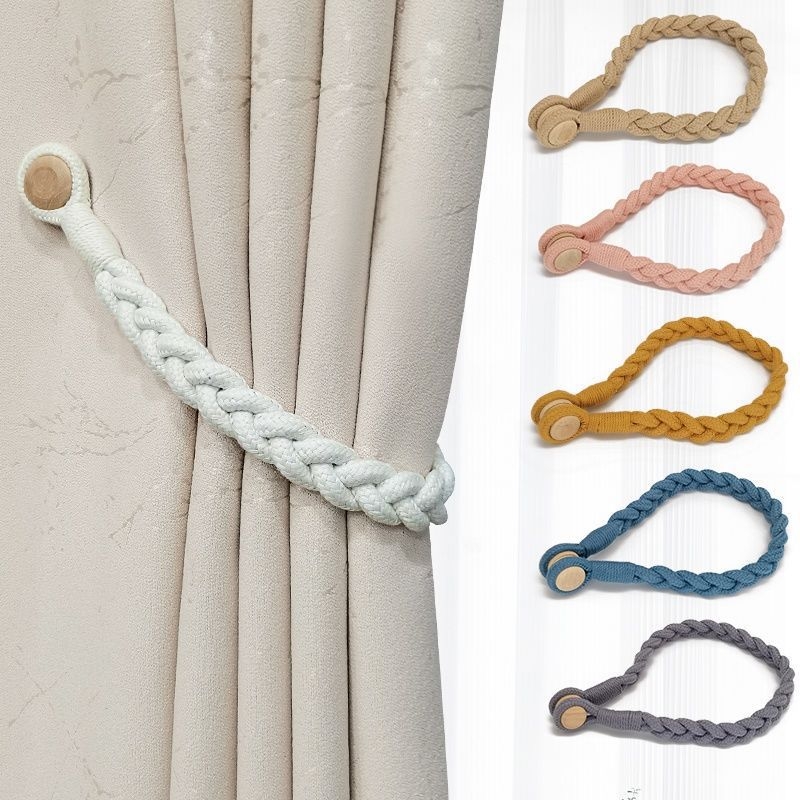 Držač zavjesa s magnetskim kopčom u japanskom stilu, konopni remen, moderni minimalistički stil, bez bušenja; Materijal: Drugo; Kategorija: Držači zavjesa; Bez prilagođavanja