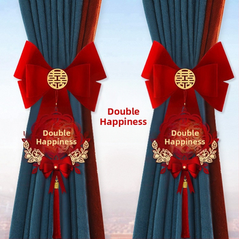 Kāzu aizkaru dekoratīvā girlande – neaudēts audums, Snow Top zīmols, laimīgi vārdi, bez importa