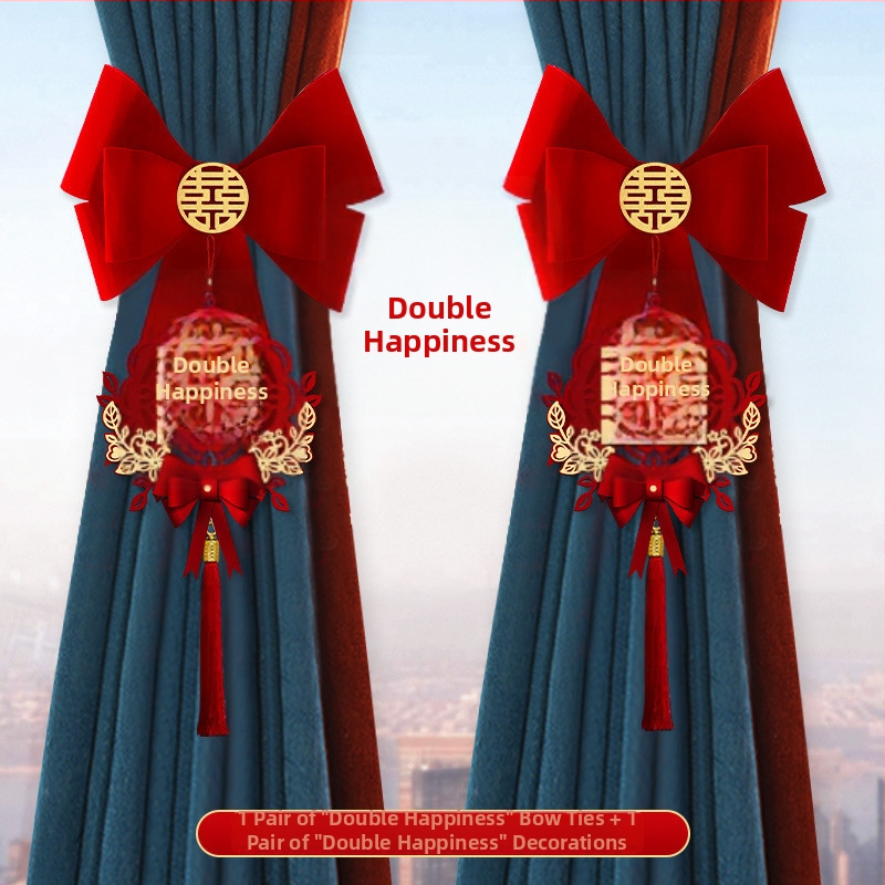 Kāzu aizkaru dekoratīvā girlande – neaudēts audums, Snow Top zīmols, laimīgi vārdi, bez importa