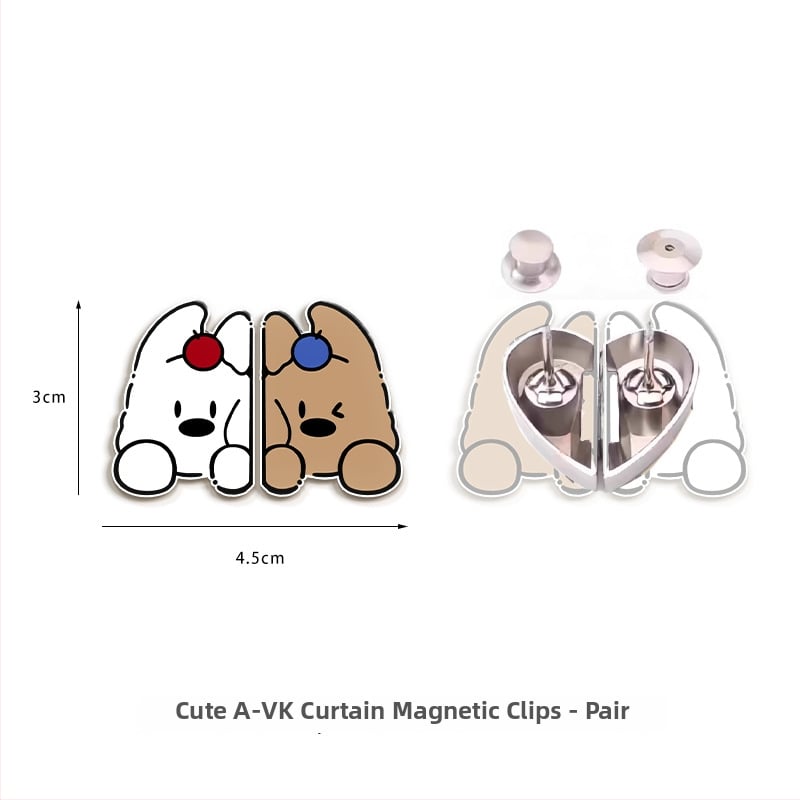 Magnētisks aizkaru klips ar suņa karikatūras tēlu, akrila materiāls, pielāgojams, karikatūras stils