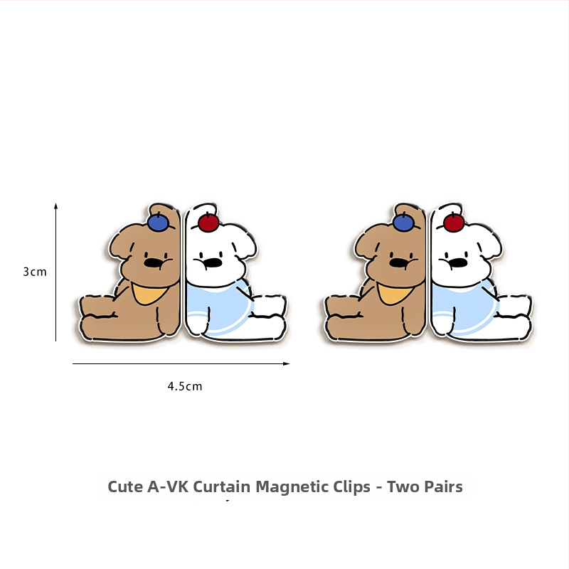 Magnētisks aizkaru klips ar suņa karikatūras tēlu, akrila materiāls, pielāgojams, karikatūras stils
