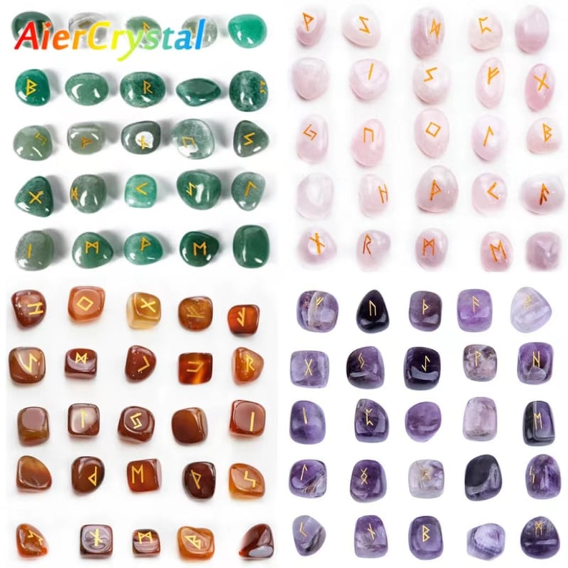 Prirodni kristalni runični kamen sa nordijskim natpisom, ručno izrezbaren rekvizit (Materijal: titanij kristal; Kategorija: kristalni sirovi kamen; Stil: moderni minimalizam; Pakiranje: karton)