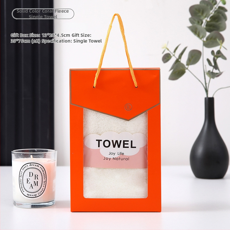 Πετσέτα από φλις κοραλλιού σε κουτί δώρου – Προσαρμόσιμη με λογότυπο, 200 g και άνω, για οικιακή χρήση