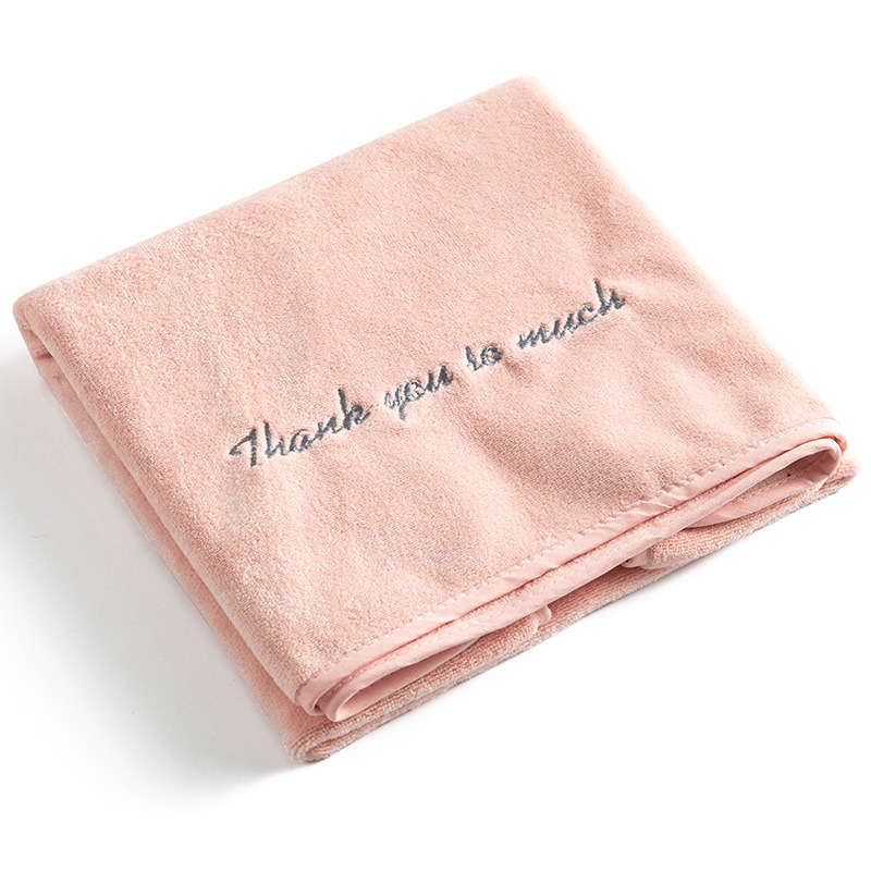 Микрофибърна кърпа за лице с бродирано лого, 130 g/m², полиестерово влакно, бродиране и подгъв