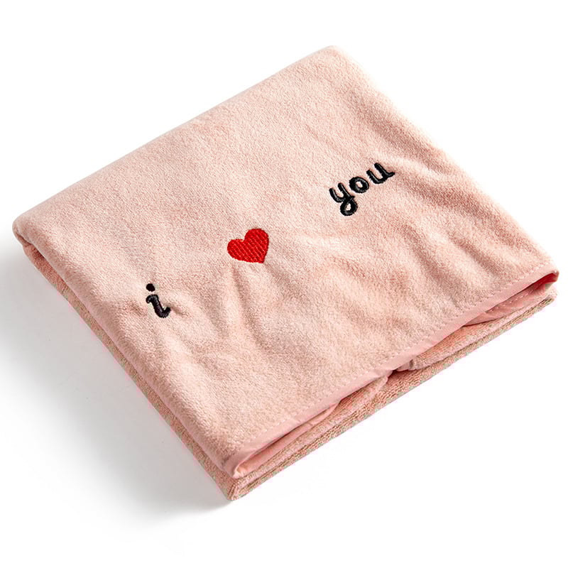 Микрофибърна кърпа за лице с бродирано лого, 130 g/m², полиестерово влакно, бродиране и подгъв