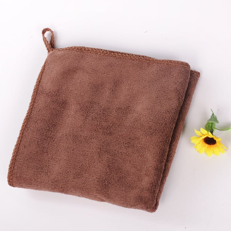 Квадратна микрофибърна кърпа за деца, абсорбираща, с подгъв и велурена обработка (300 g, еднонишкова прежда, 80% полипропиленово влакно)