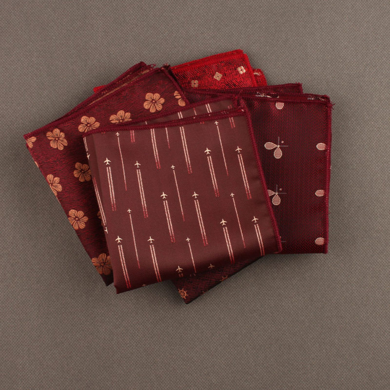 Skyejoan/Skeletron Джобна кърпичка с райе, жакард, полиестерни нишки, Leisure стил