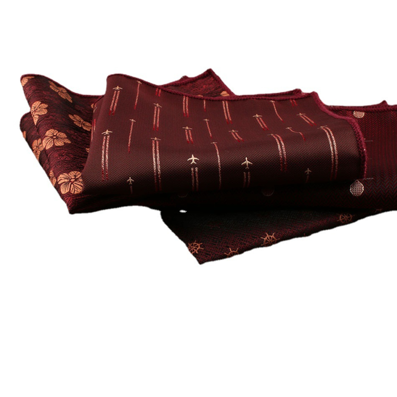 Skyejoan/Skeletron Джобна кърпичка с райе, жакард, полиестерни нишки, Leisure стил