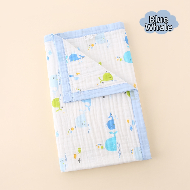 Zīdaiņu vannas dvielis - sešu slāņu gāze, 100% kokvilna, zīdaiņiem 0–1 gads, dzīvnieku raksts