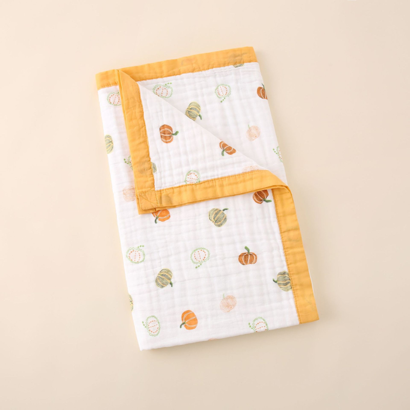 Zīdaiņu vannas dvielis - sešu slāņu gāze, 100% kokvilna, zīdaiņiem 0–1 gads, dzīvnieku raksts