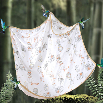 Apskāršanās sega no bambusa šķiedras zīdaiņiem — raksti: dzīvnieki, svītras, rūtains, multfilma; piemērots vasarai, pavasarim un rudenim; zīdaiņiem un maziem bērniem