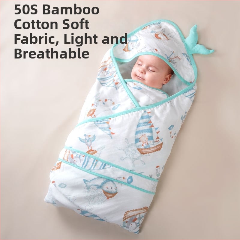 Apskāršanās sega no bambusa šķiedras zīdaiņiem — raksti: dzīvnieki, svītras, rūtains, multfilma; piemērots vasarai, pavasarim un rudenim; zīdaiņiem un maziem bērniem