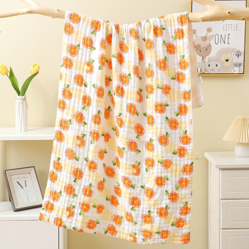 Кърпа за баня от шестслойна марля, 100% памук, стил за двама, 150D прежда, принт