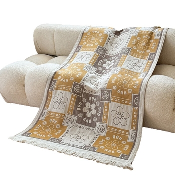 Kupaći ručnik od 100% pamuka s jacquard uzorkom, resice, težina 400–500 g, višenamjensko pokrivalo za rame